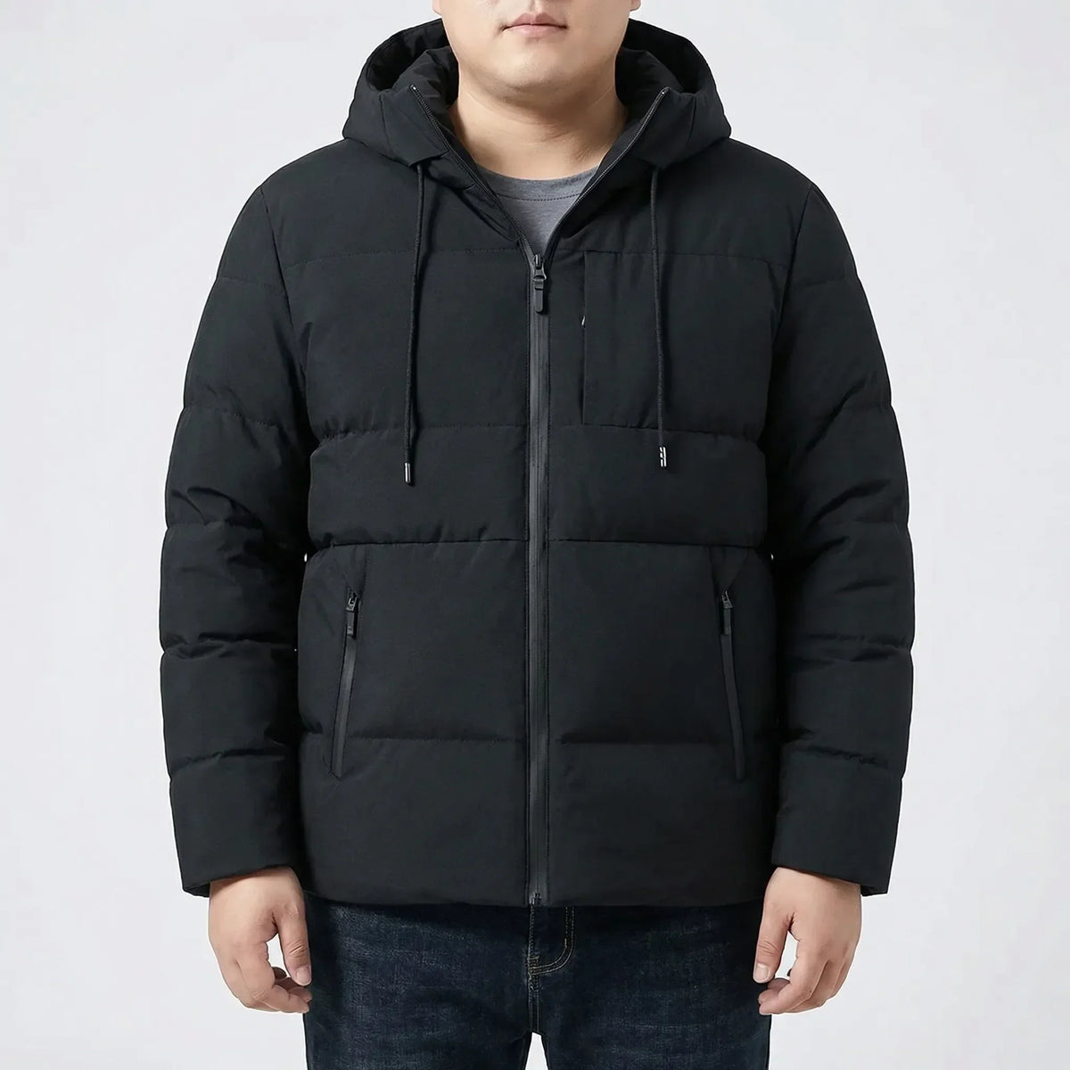Men's big and tall hooded padded jacket, product view