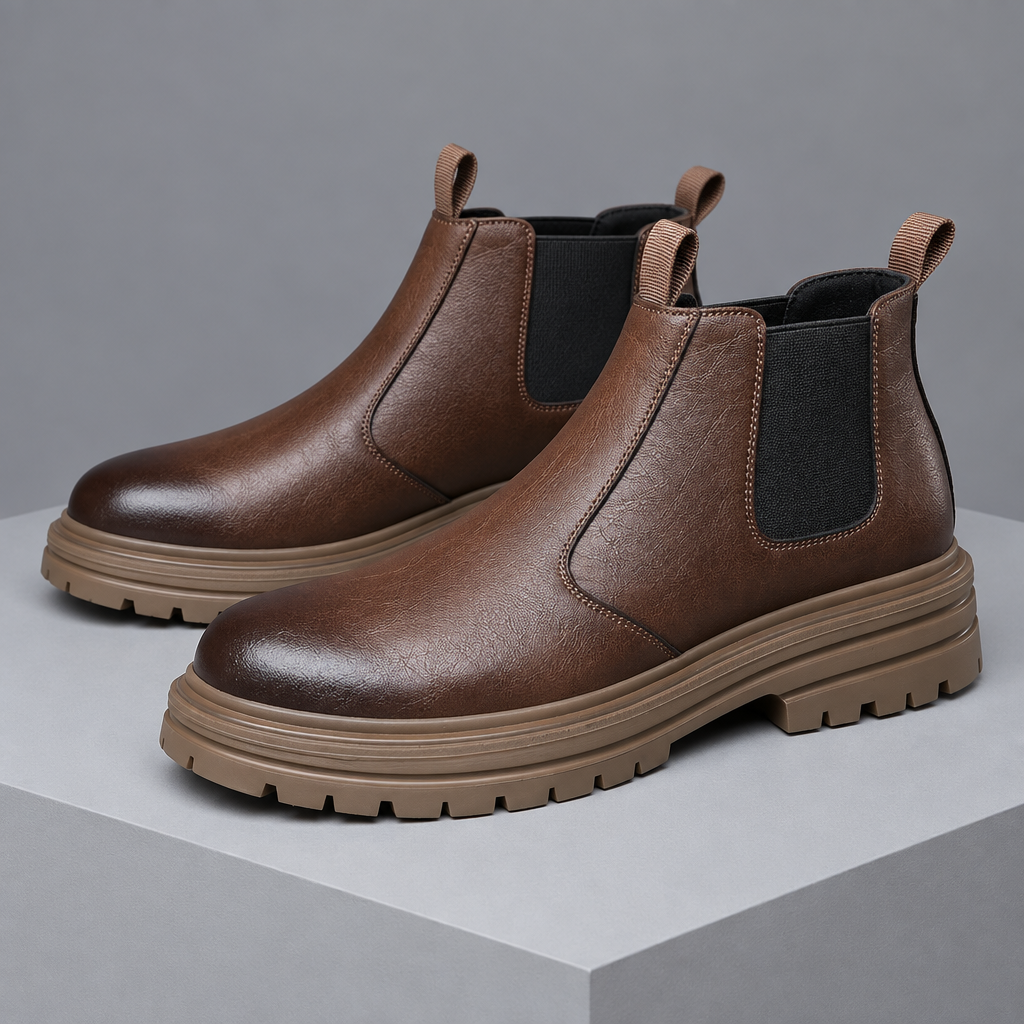 Men's Lugged-Sole Chelsea Boots