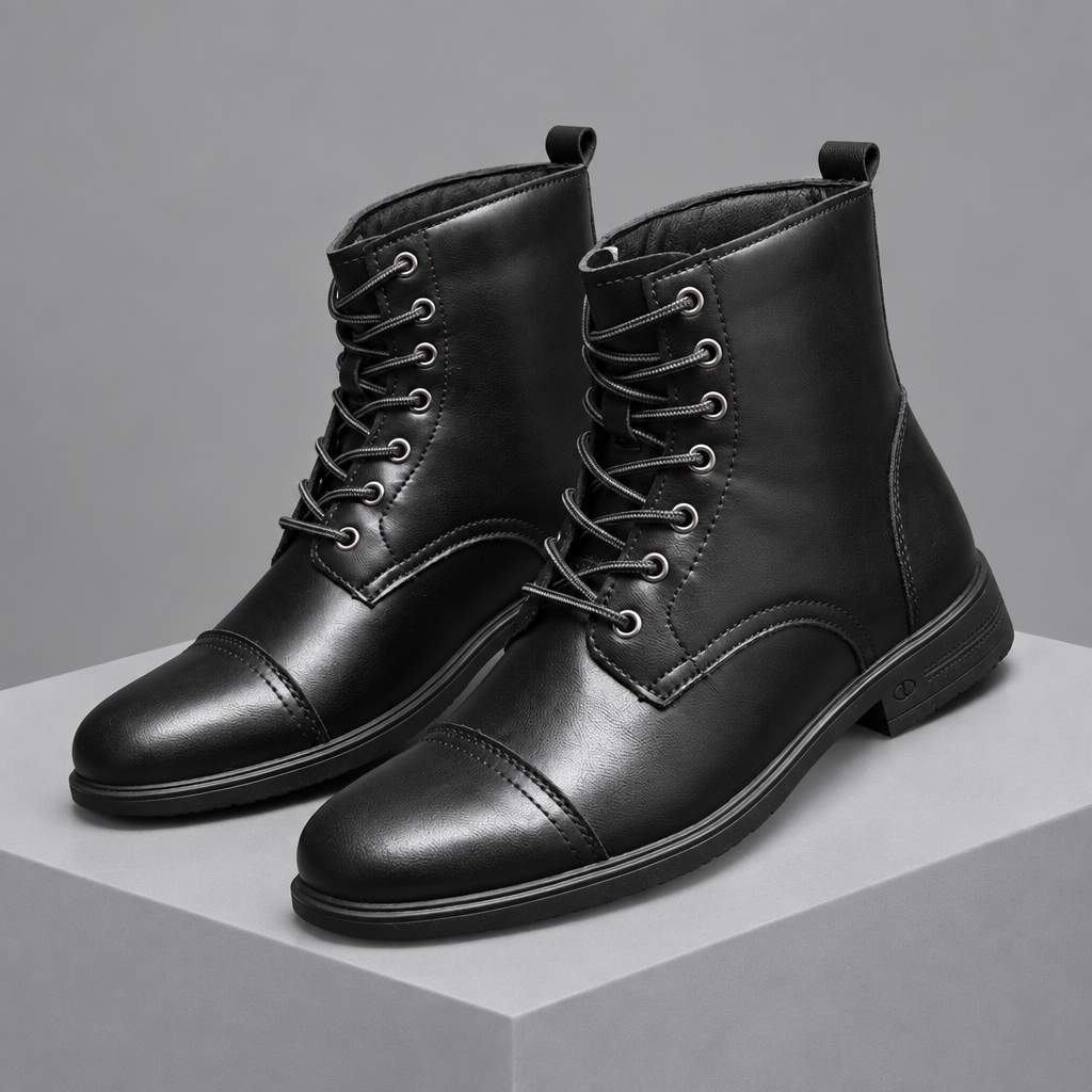 Men's Leather Lace-Up Dress Boots