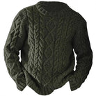 Men's Aran cable knit sweater, product view