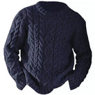 Men's Aran cable knit sweater, product view
