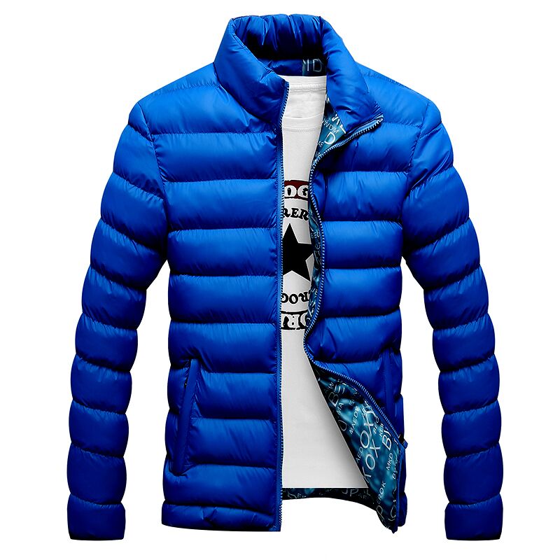 Men's lightweight stand-collar puffer jacket, product view