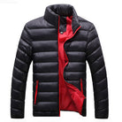 Men's lightweight stand-collar puffer jacket, product view
