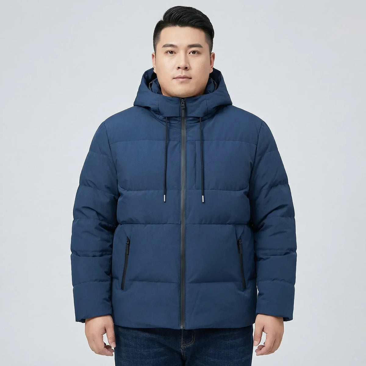 Men's big and tall hooded padded jacket, product view
