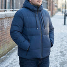 Men's big and tall hooded padded jacket, product view