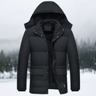 Men's fleece-lined hooded winter jacket, product view