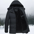 Men's fleece-lined hooded winter jacket, product view