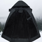 Men's fleece-lined hooded winter jacket, product view