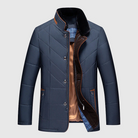 Men's quilted faux-fur collar jacket, product view