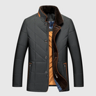Men's quilted faux-fur collar jacket, product view