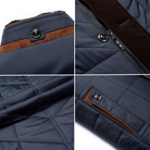 Men's quilted faux-fur collar jacket, product view