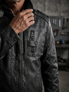 Black Leather Jacket Classic Fit (Men)