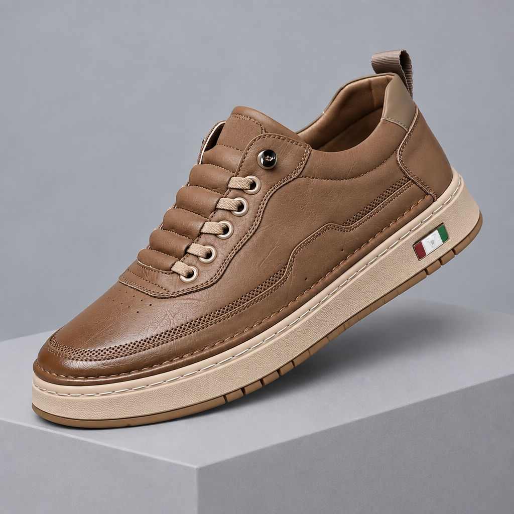 Men's Cushioned Leather Sneakers