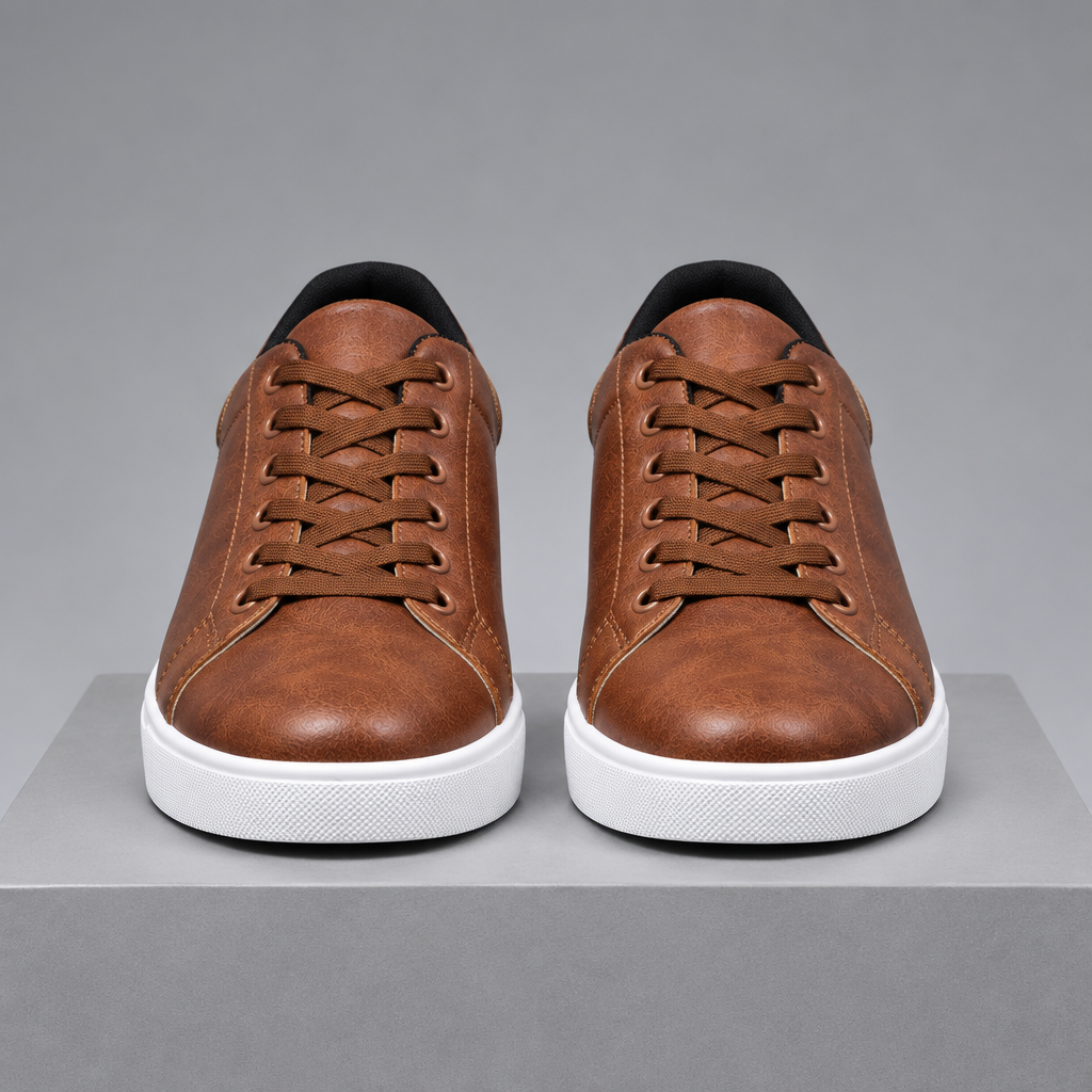 Men's Leather Low-Top Sneakers
