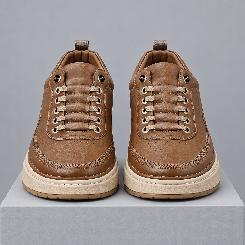 Men's Cushioned Leather Sneakers