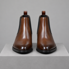 Men's Burnished Leather Chelsea Boots