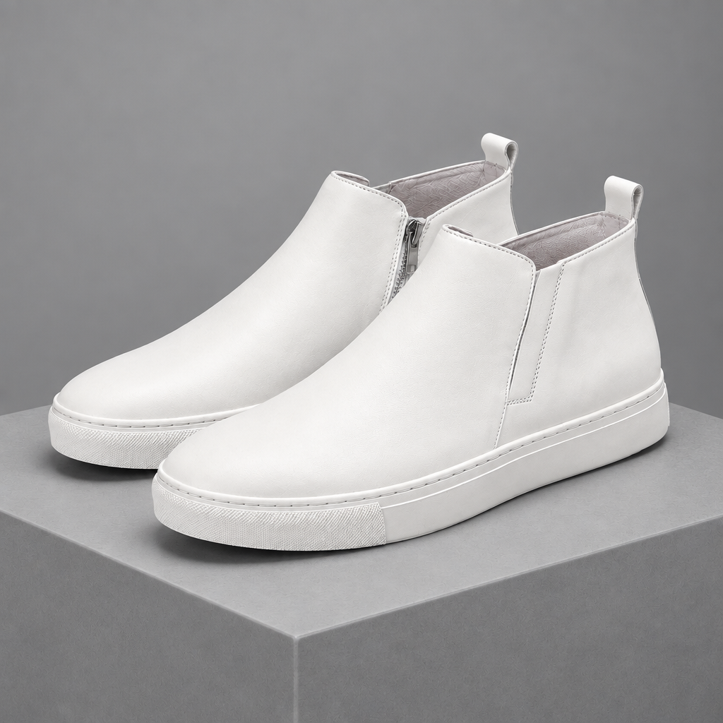 Men's Leather Slip-On Chelsea Boots
