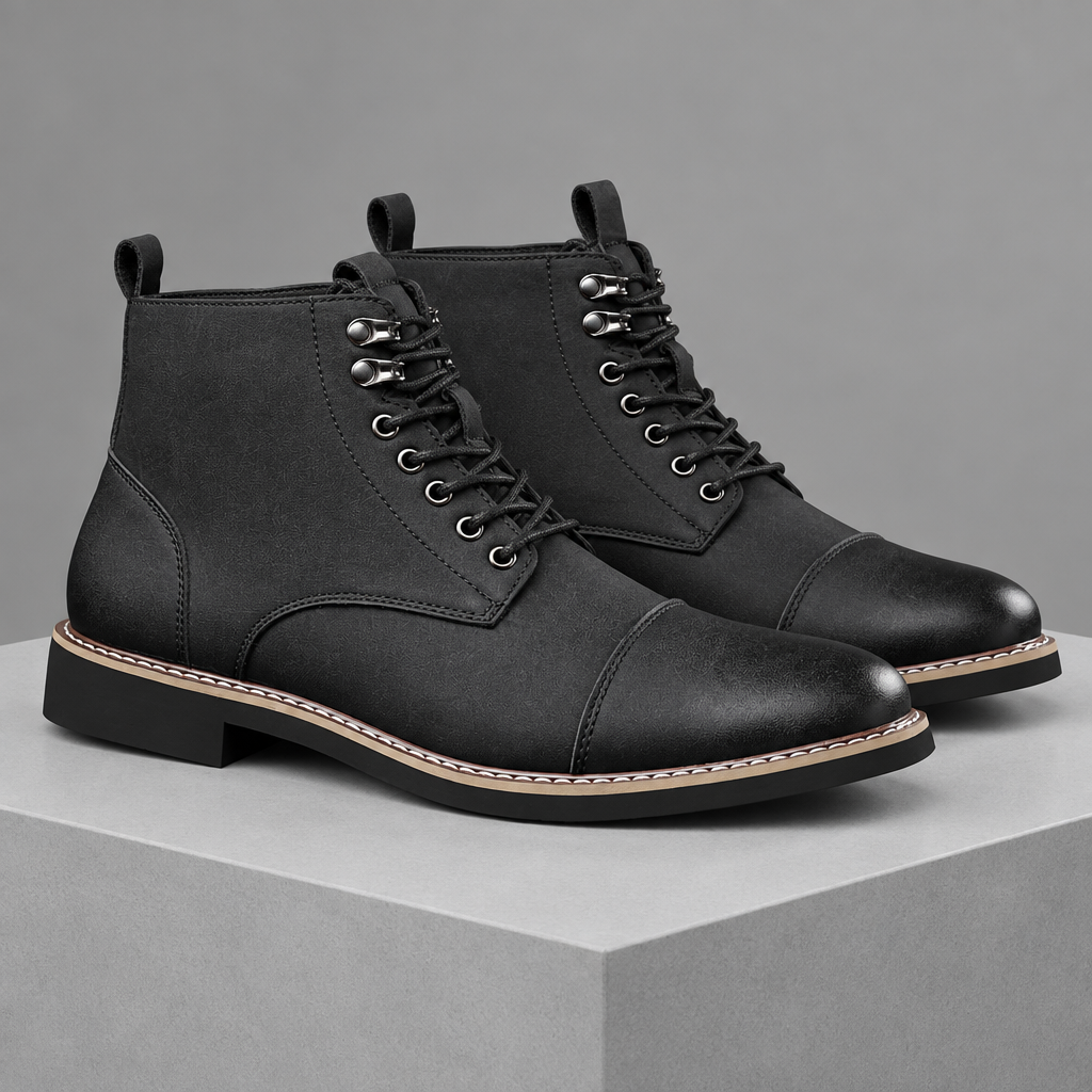 Men's Leather Lace-Up Work Boots