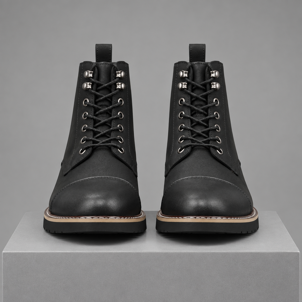 Men's Leather Lace-Up Work Boots
