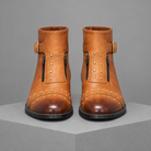 Men's Leather Buckle Dress Boots