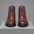 Men's Leather Zip-Up Dress Boots