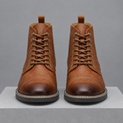 Men's Leather Cap-Toe Work Boots