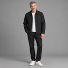 Men's woven zip jacket, full-body standing shot