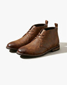Men's full-grain leather lace-up chukka boots, product view