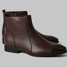 Men's pointed-toe side-zip leather boots, product view