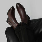 Men's pointed-toe side-zip leather boots, product view